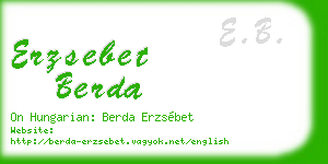erzsebet berda business card